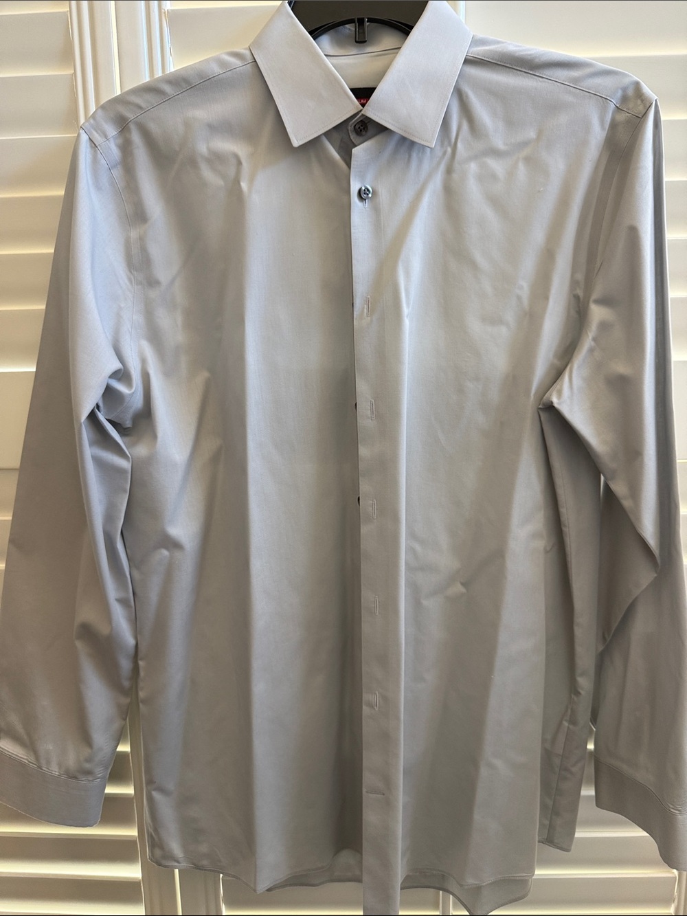 jf j.ferrar Light Gray Long-Sleeve Dress Shirt